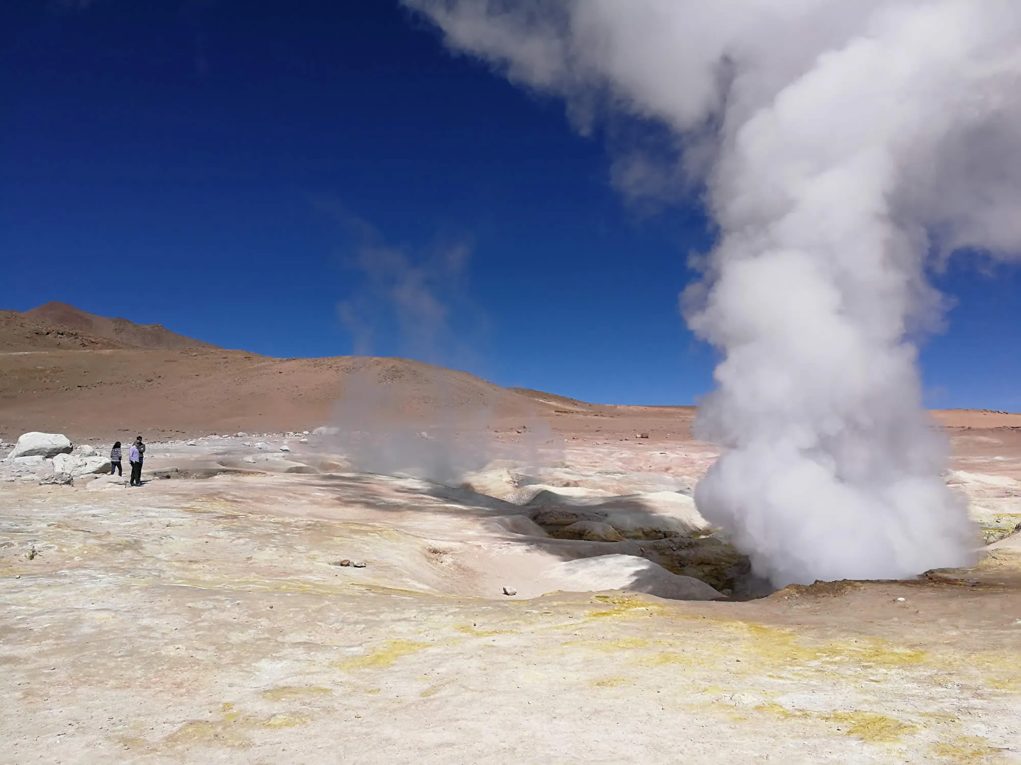 Sol de Mañana geysers, hot steam