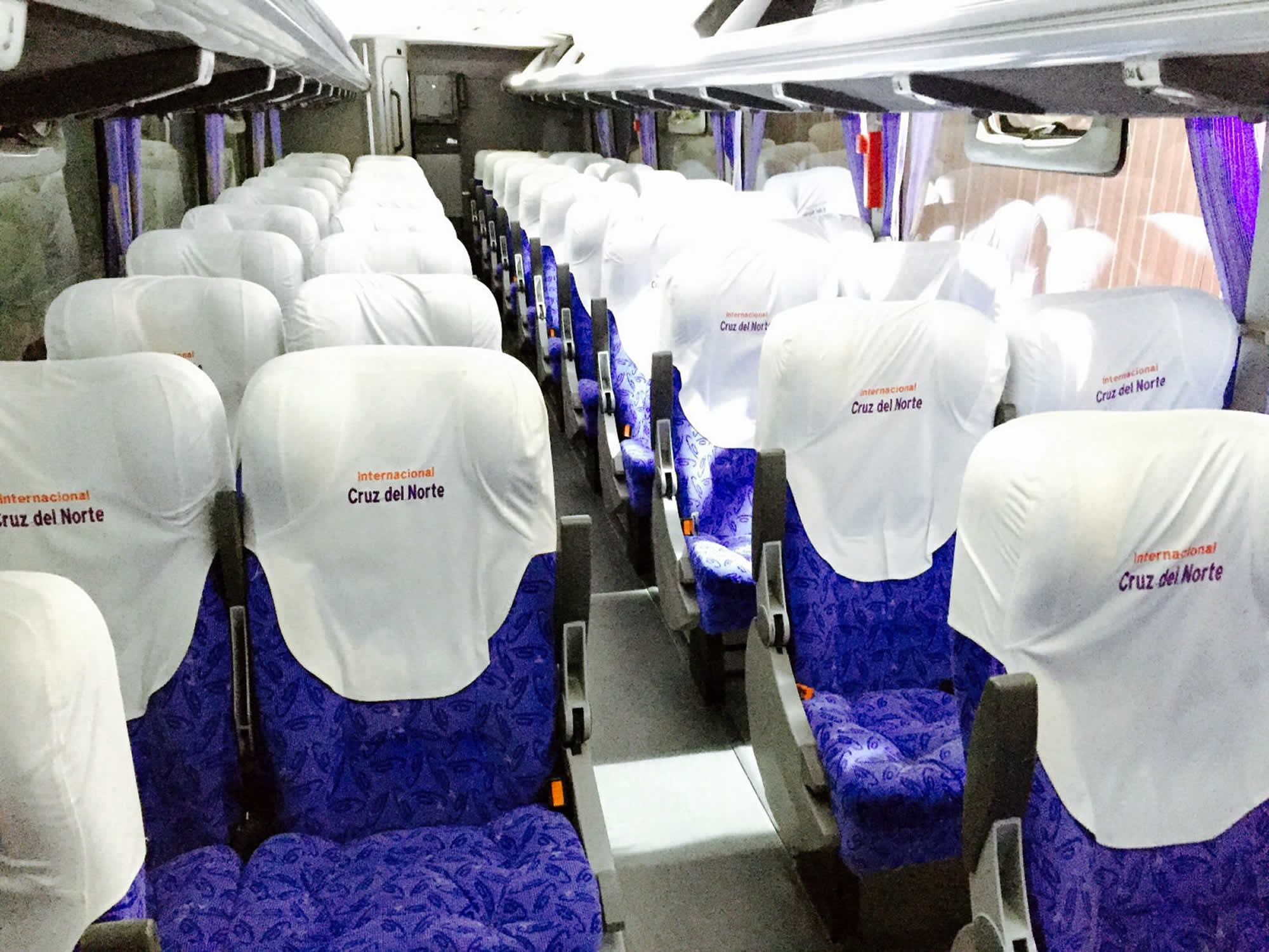 Cruz del Norte bus seats