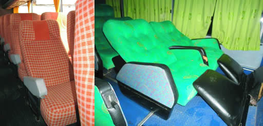 Panasur bus seats