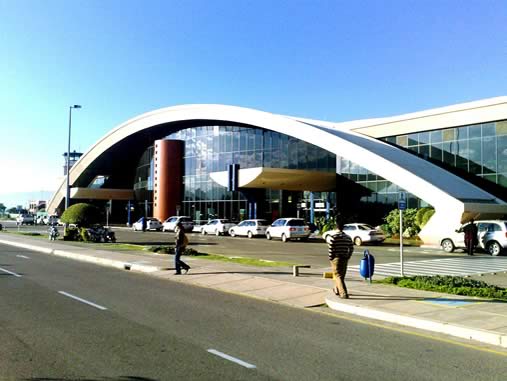 Jorge Wilsterman International Airport exterior in Cochabamba, Bolivia