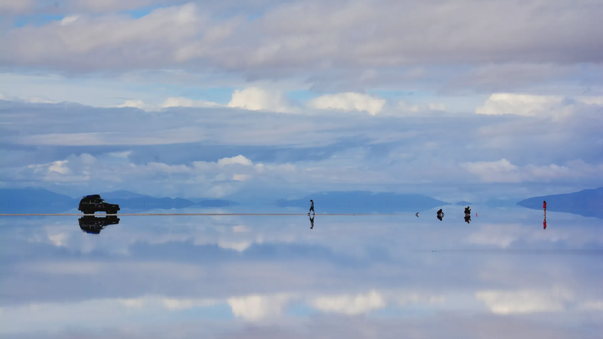 Uyuni salt flats in the rainy season